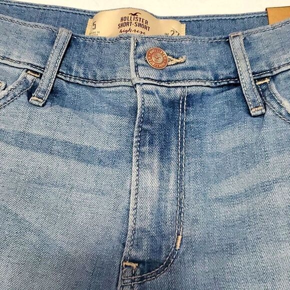 Hollister High Rise Casual Trendy Booty Shorty Short Jeans - Picture 4 of 12